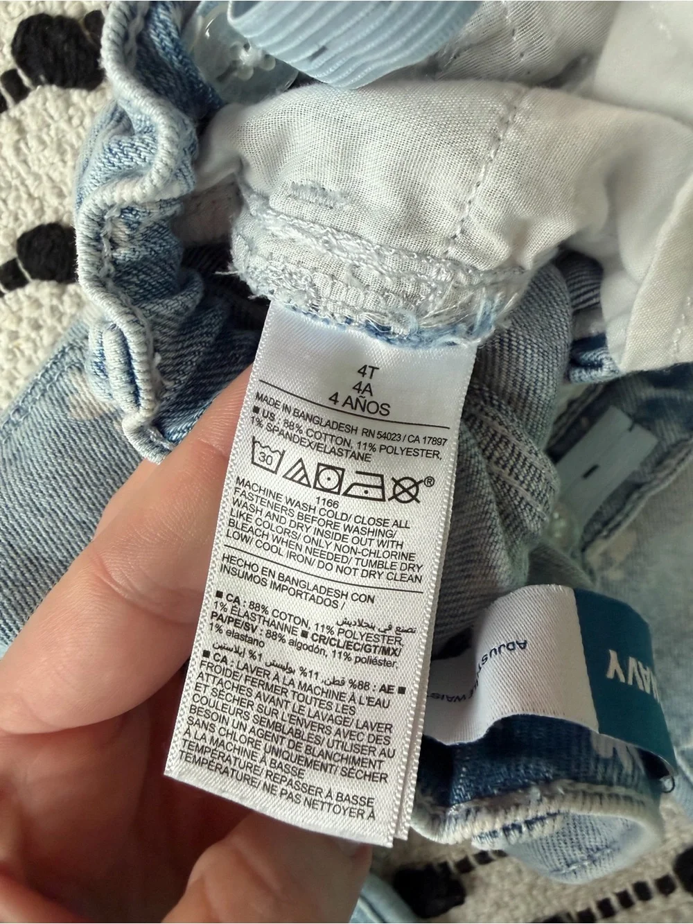 Old Navy Light Blue Floral Print Kids Jeans
